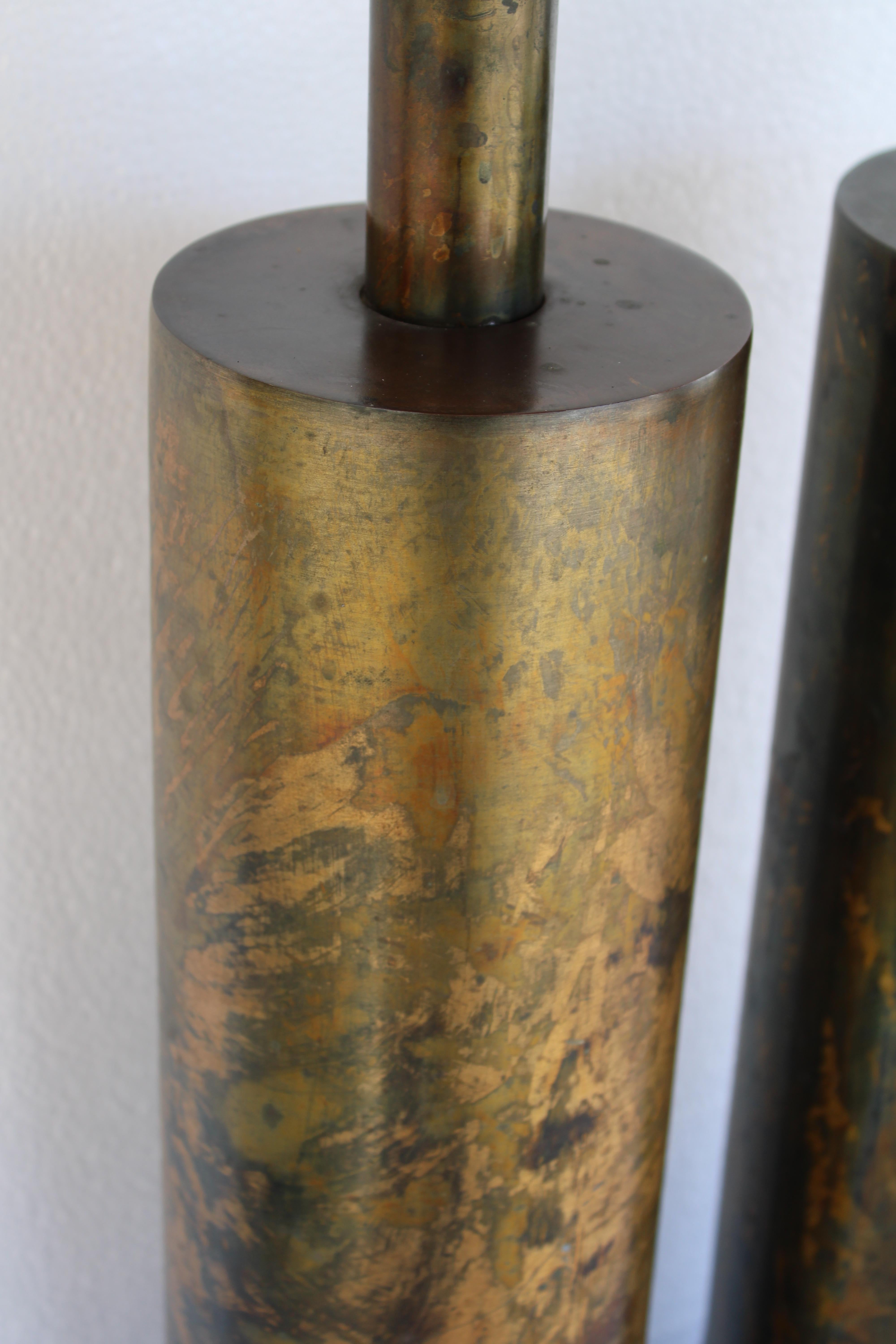 American Pair of Brutalist Lamps for the Laurel Lamp Company, Newark, N.J.