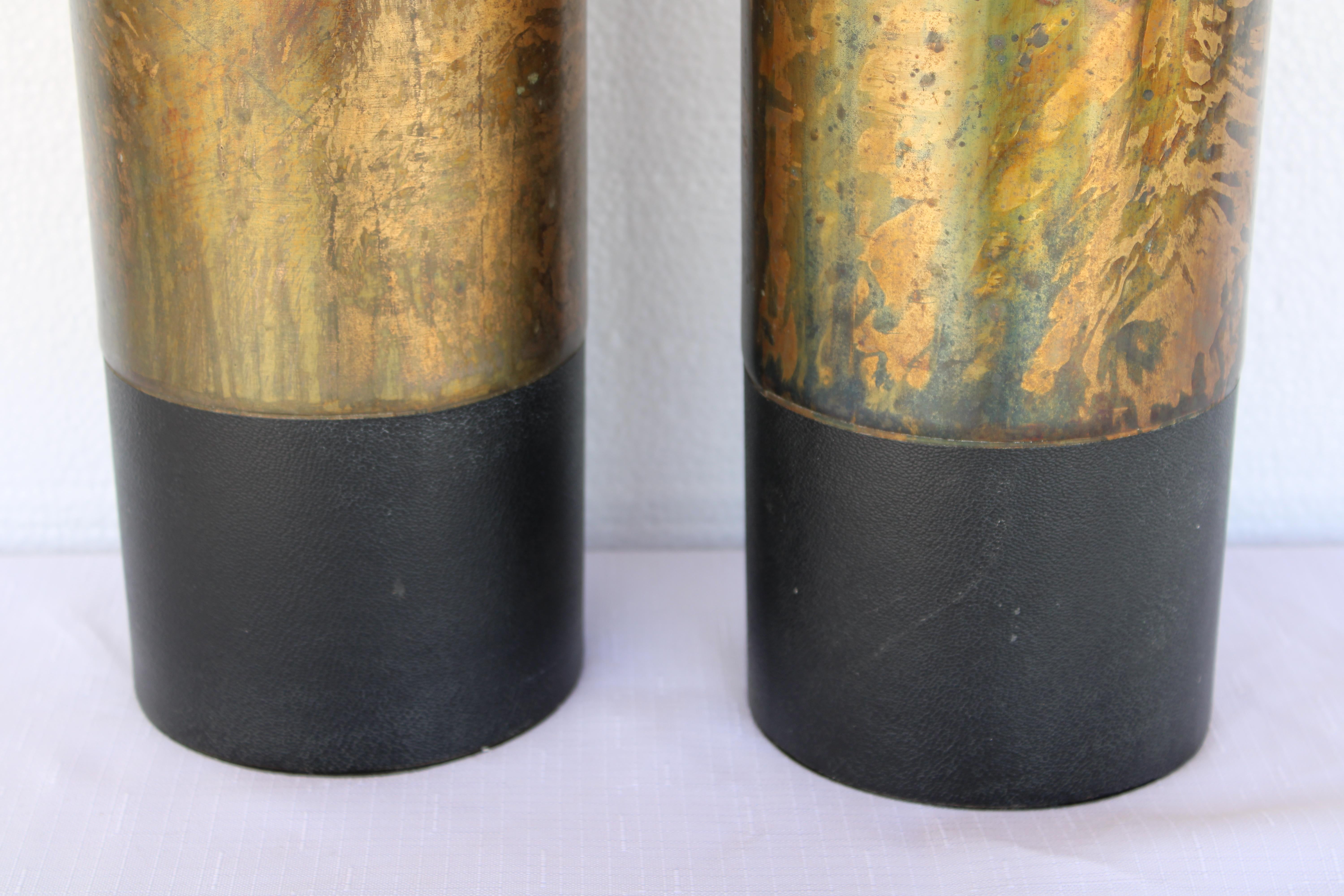 Pair of Brutalist Lamps for the Laurel Lamp Company, Newark, N.J. In Good Condition In Palm Springs, CA