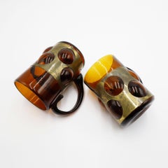 Pair of Brutalist Mexican Glasses by Feders