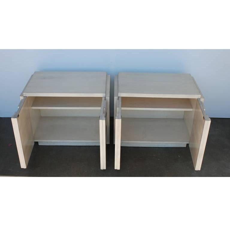 Mid-20th Century Pair of Brutalist Nightstands by Lane For Sale