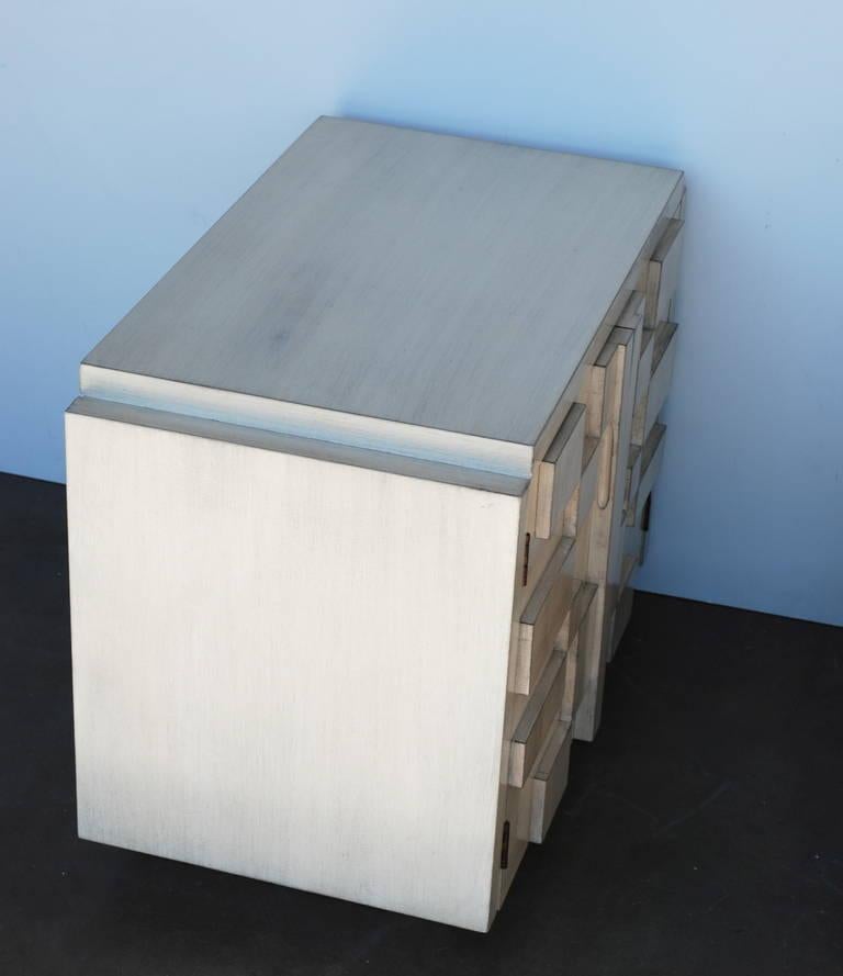 Wood Pair of Brutalist Nightstands by Lane For Sale