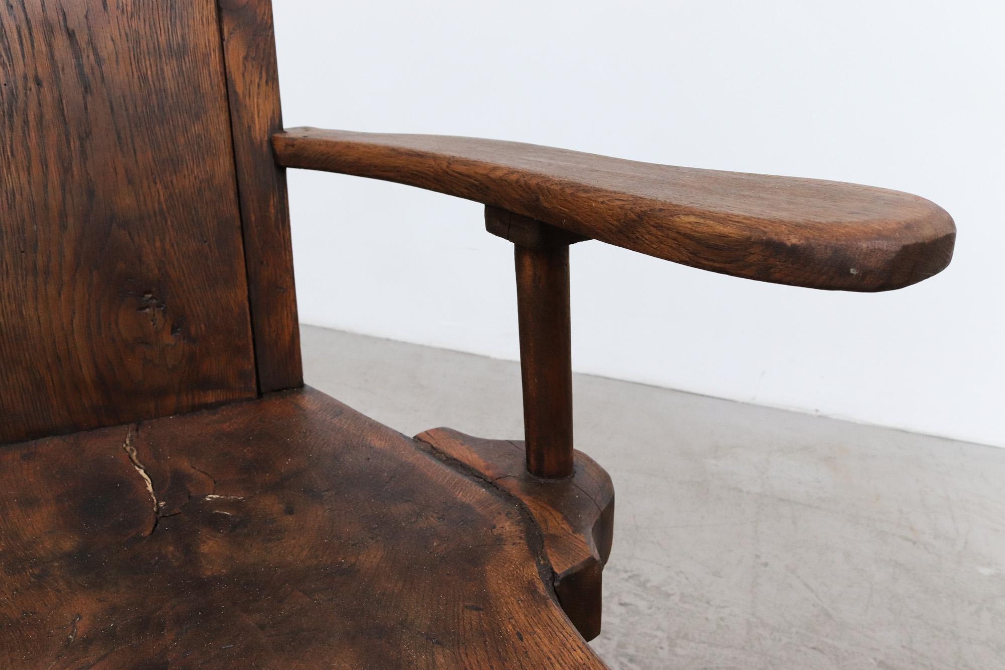 Pair of Brutalist Olavi Hanninen Style Arm Chairs 3