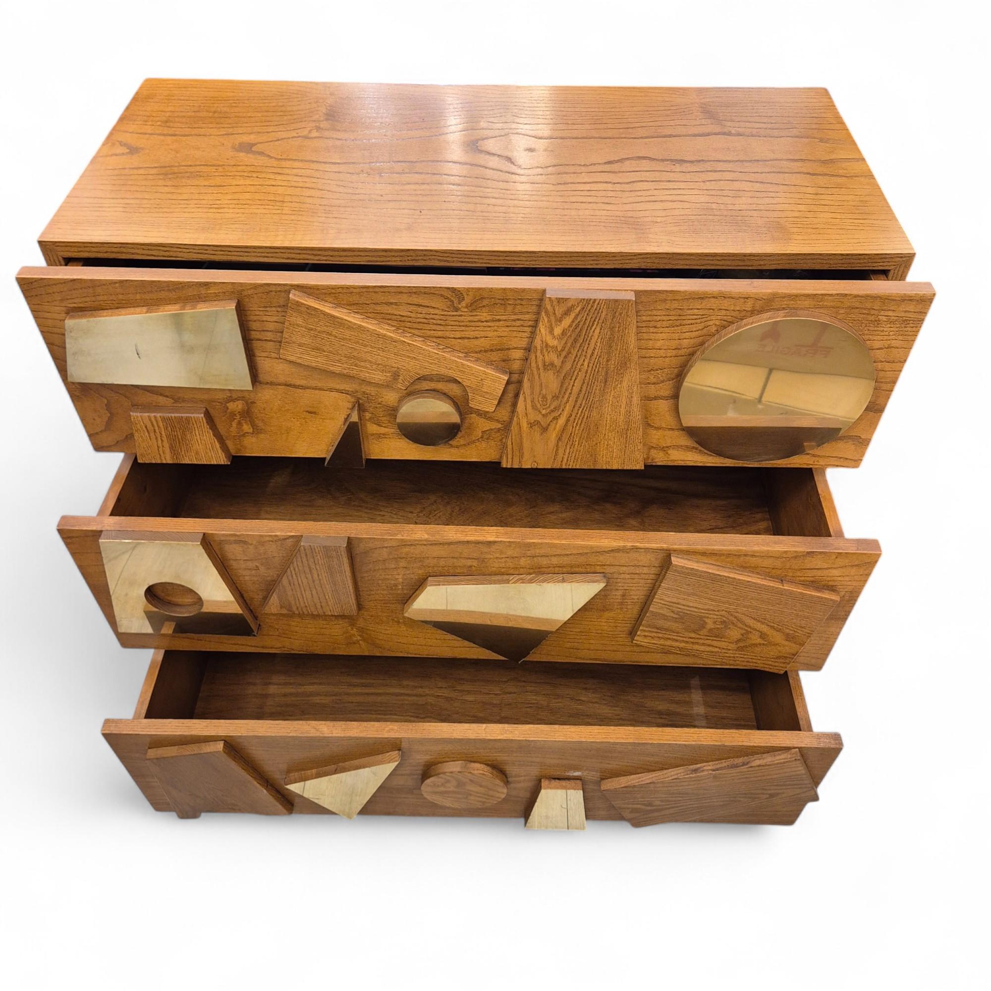 Pair of Brutalist Patchwork Dressers in the Style of Paul Evans, 20th Century For Sale 12