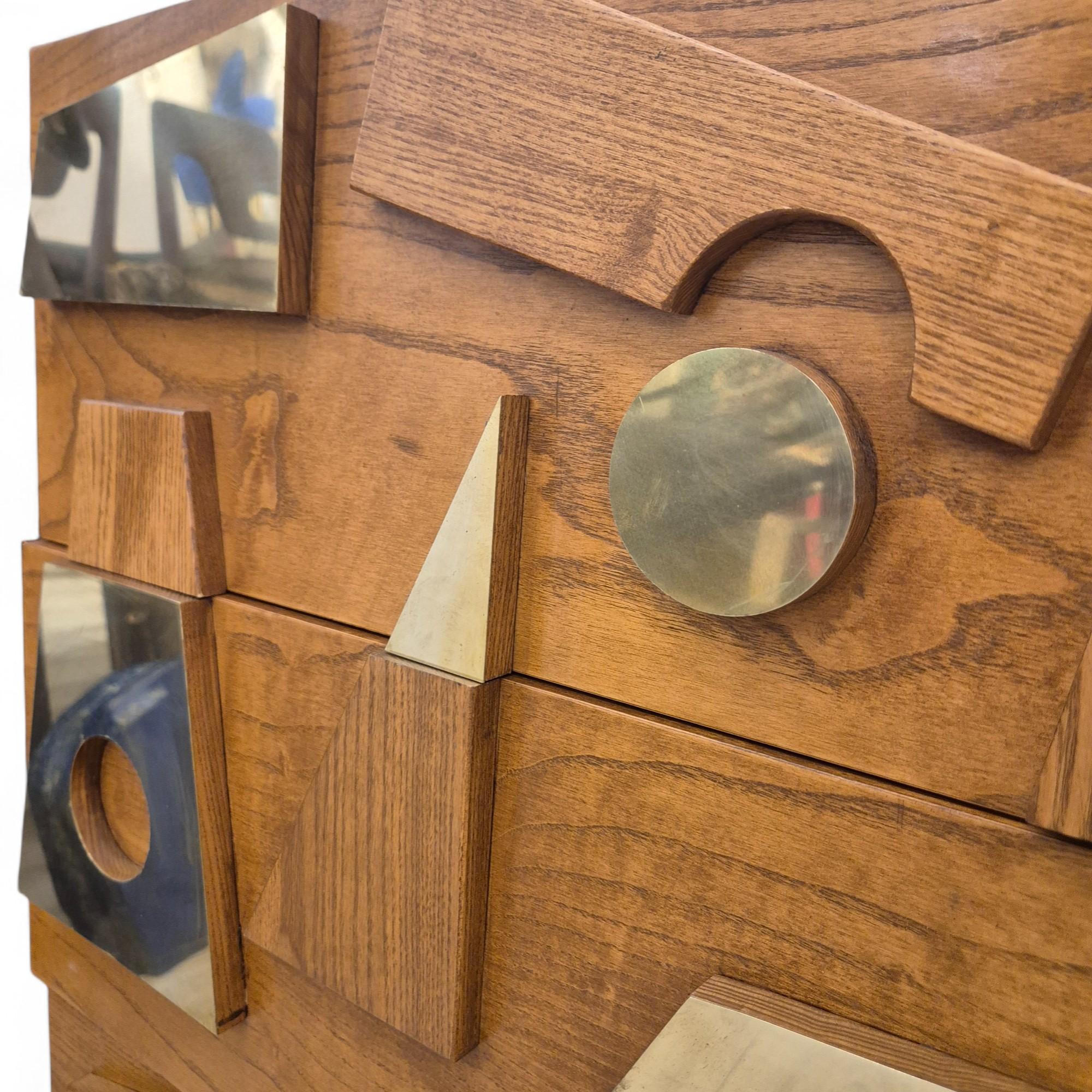 Pair of Brutalist Patchwork Dressers in the Style of Paul Evans, 20th Century In Excellent Condition For Sale In NICE, FR
