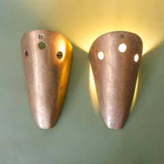 Pair of Brutalist Sconces by David Marshall, 1980's