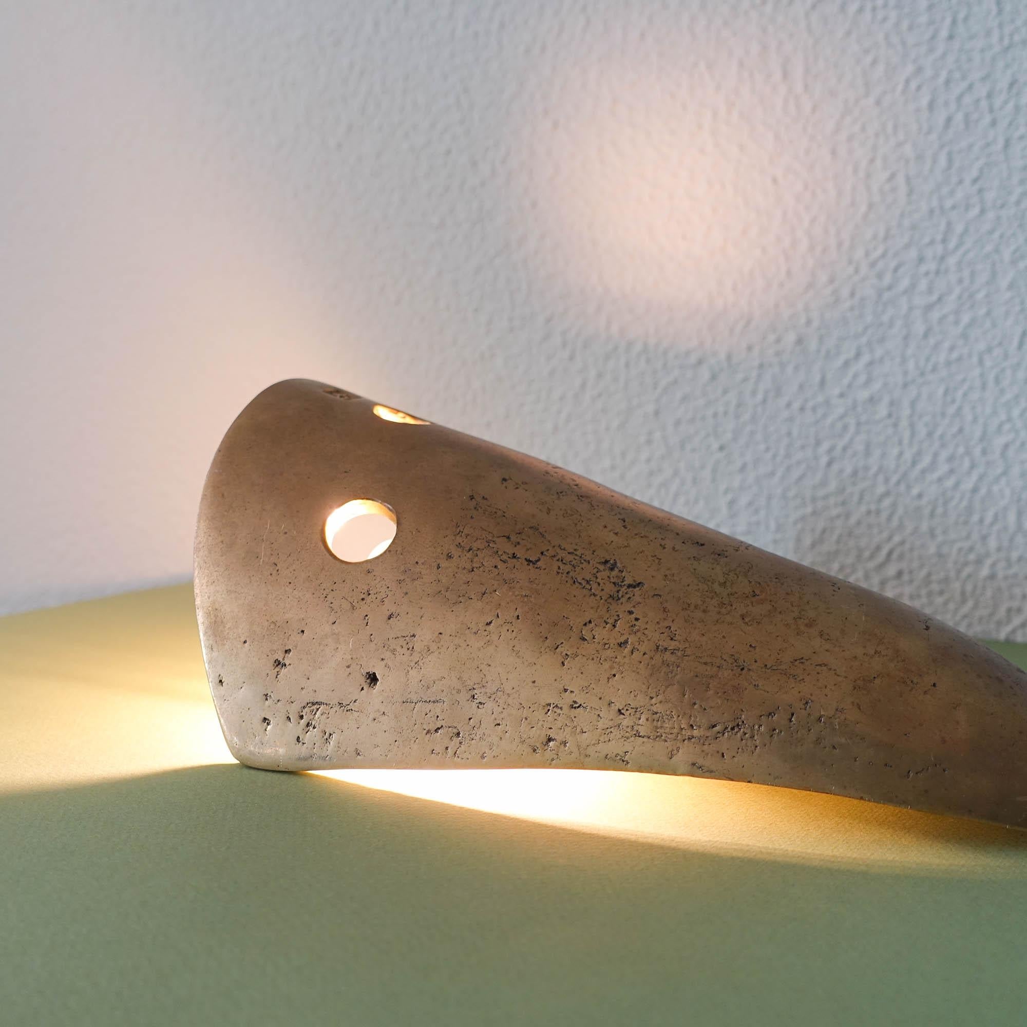 Brass Pair of Brutalist Sconces by David Marshall, 1980's
