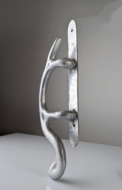 Pair of Brutalist Sculptural Door Handles from the 1970s