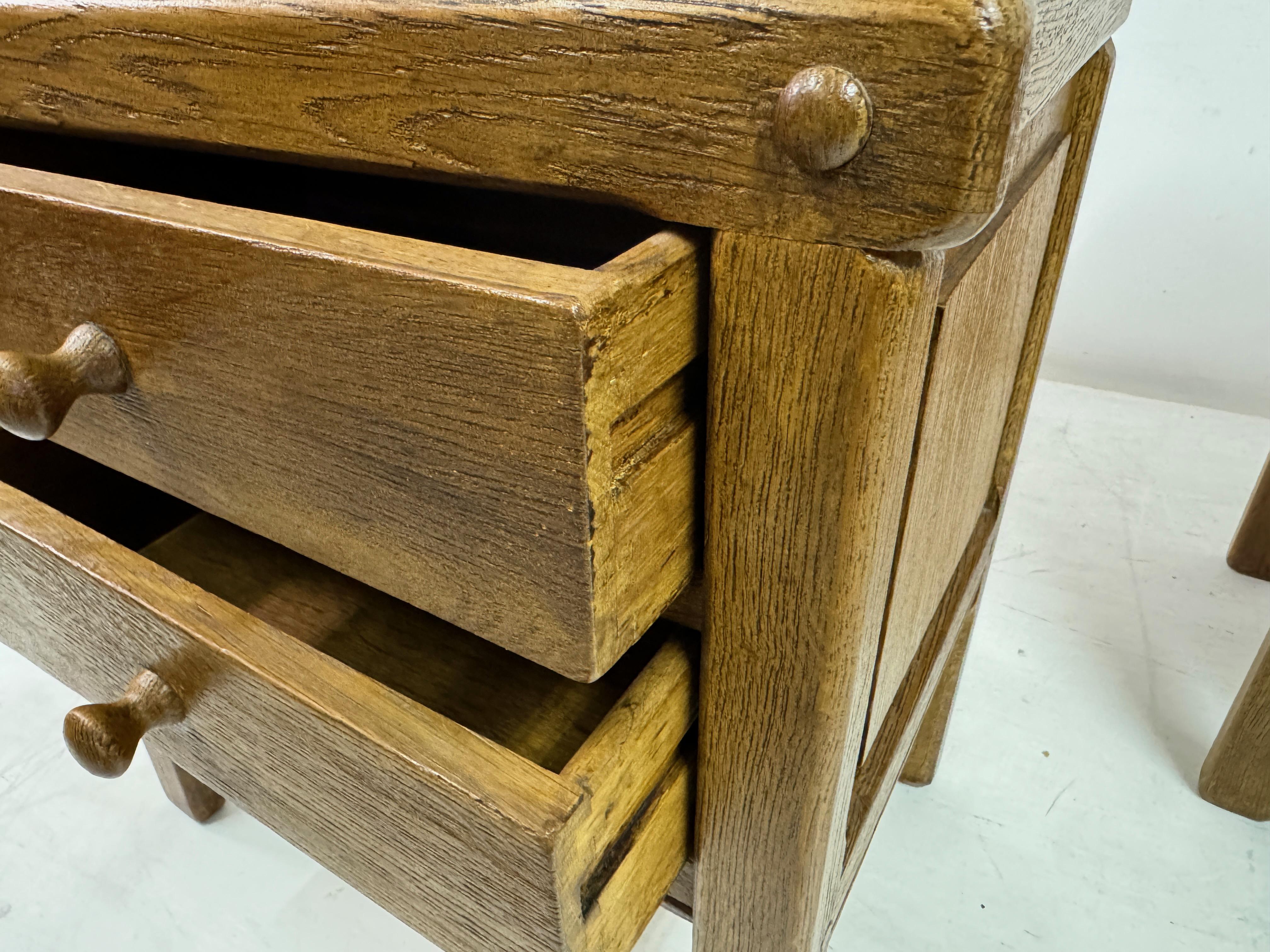 Pair of Brutalist Style Bedside Tables or Nightstands 6