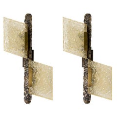 Pair of Brutalist Style Sconces