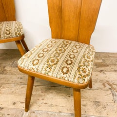 Pair of Brutalist Style Solid Pine Dining Chairs - 1960’s