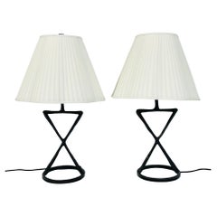 Pair of Brutalist Style Table Lamps by Visual Comfort from the Anneu Collection