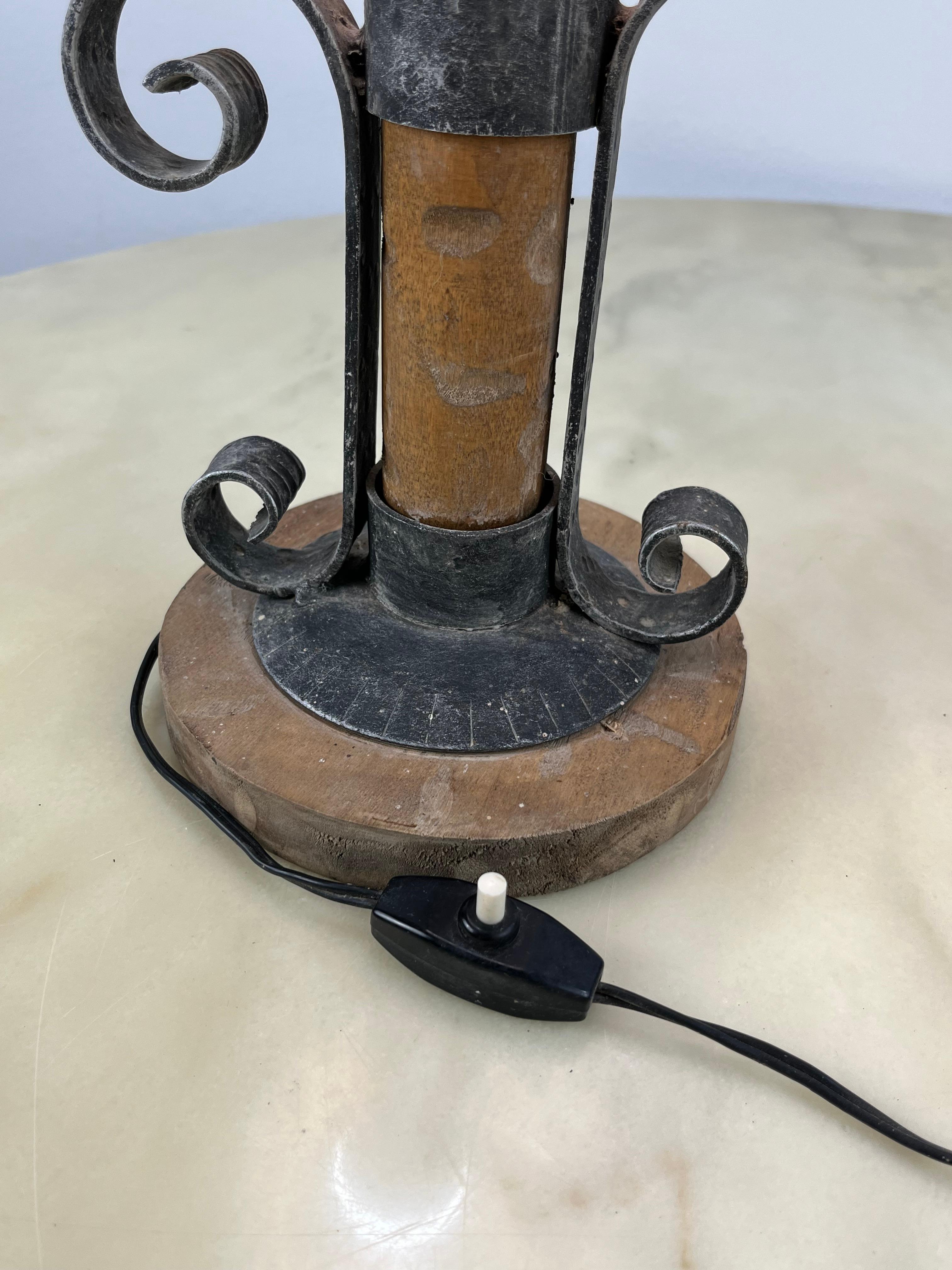 Ensemble de 2 lampes de table de style brutaliste mi-siècle, design italien des années 1960 en vente 5