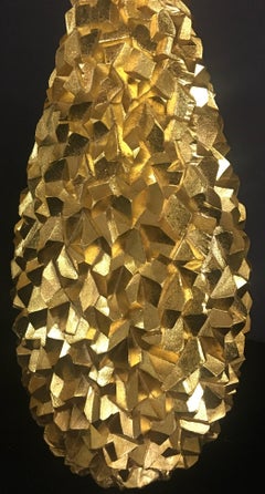 Pair of Brutalist Style Wooden Vessels with Lamp Application