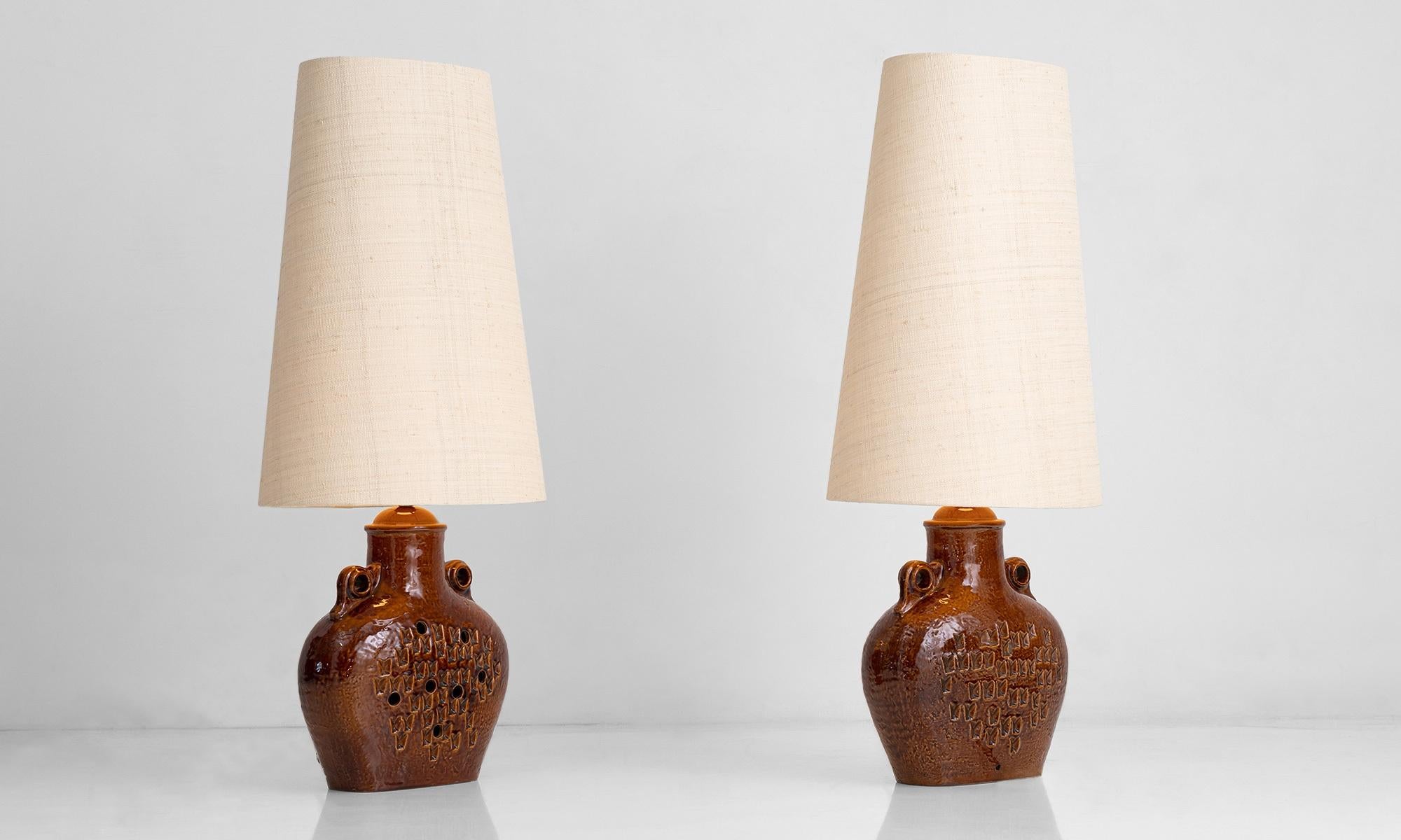 Pair of Brutalist Table Lamps, France Circa 1960 3
