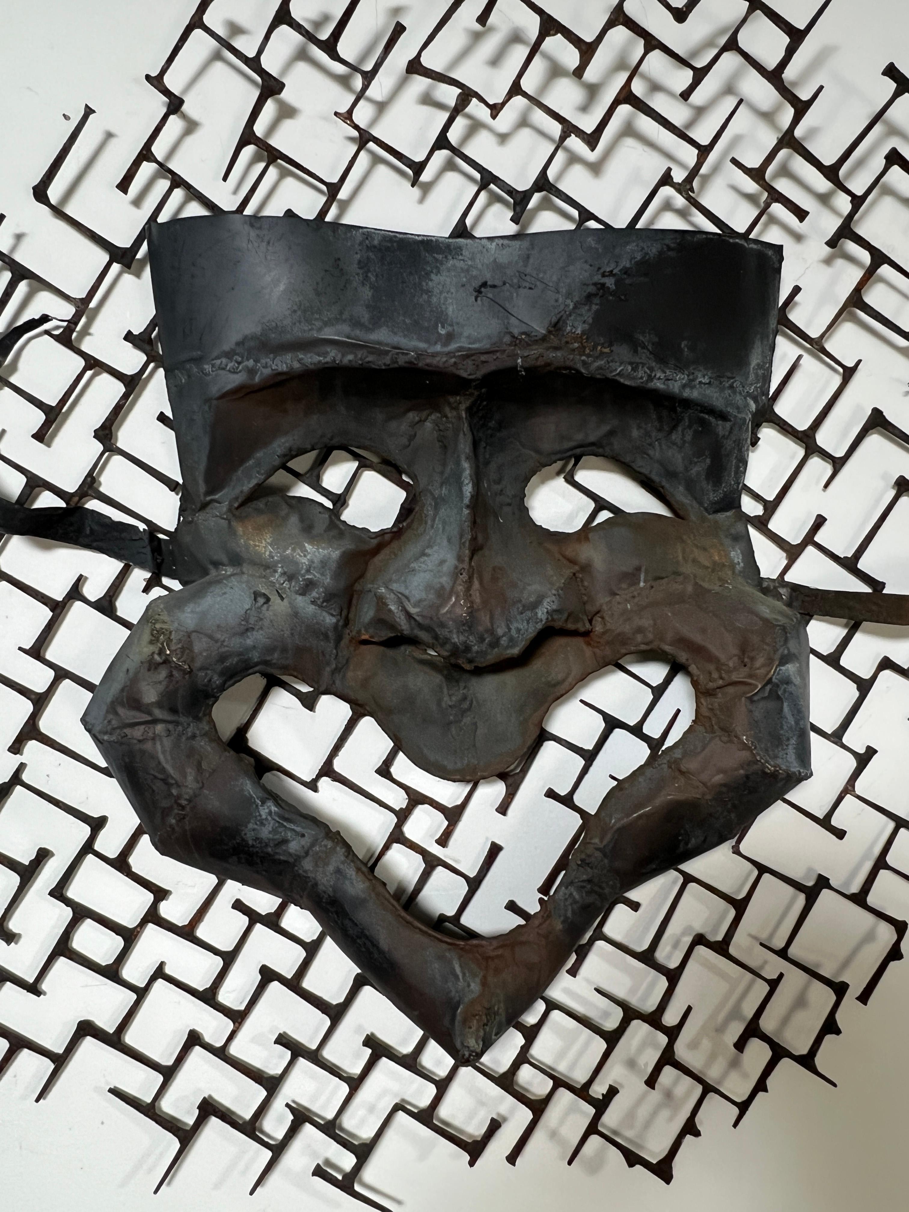 Pareja de esculturas de pared Brutalistas Tespianas a la Manera de Weinberg Circa 1950s en venta 3