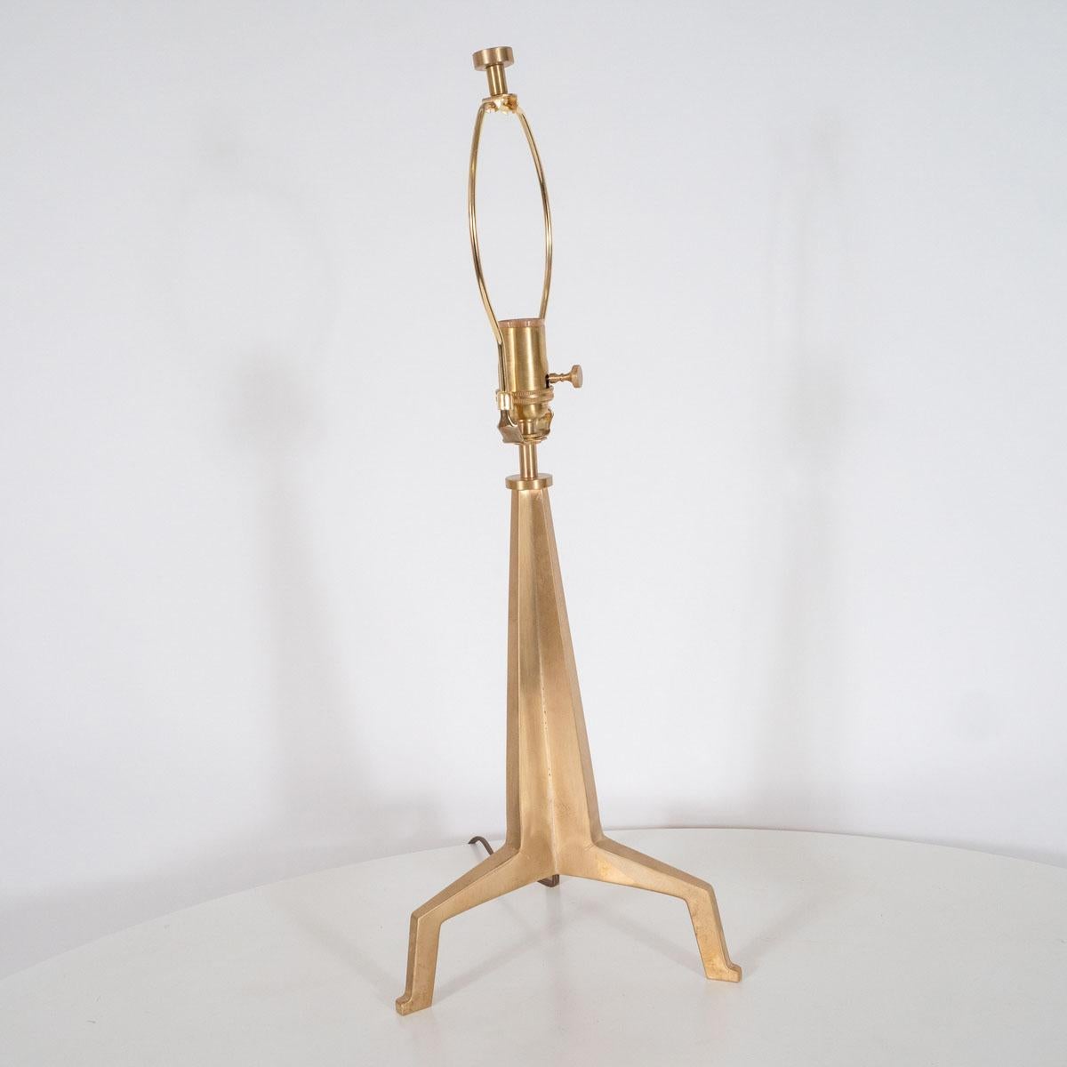 Pair of Brutalist Tripod Table Lamps by Marcelo Bessa In New Condition For Sale In Tarrytown, NY