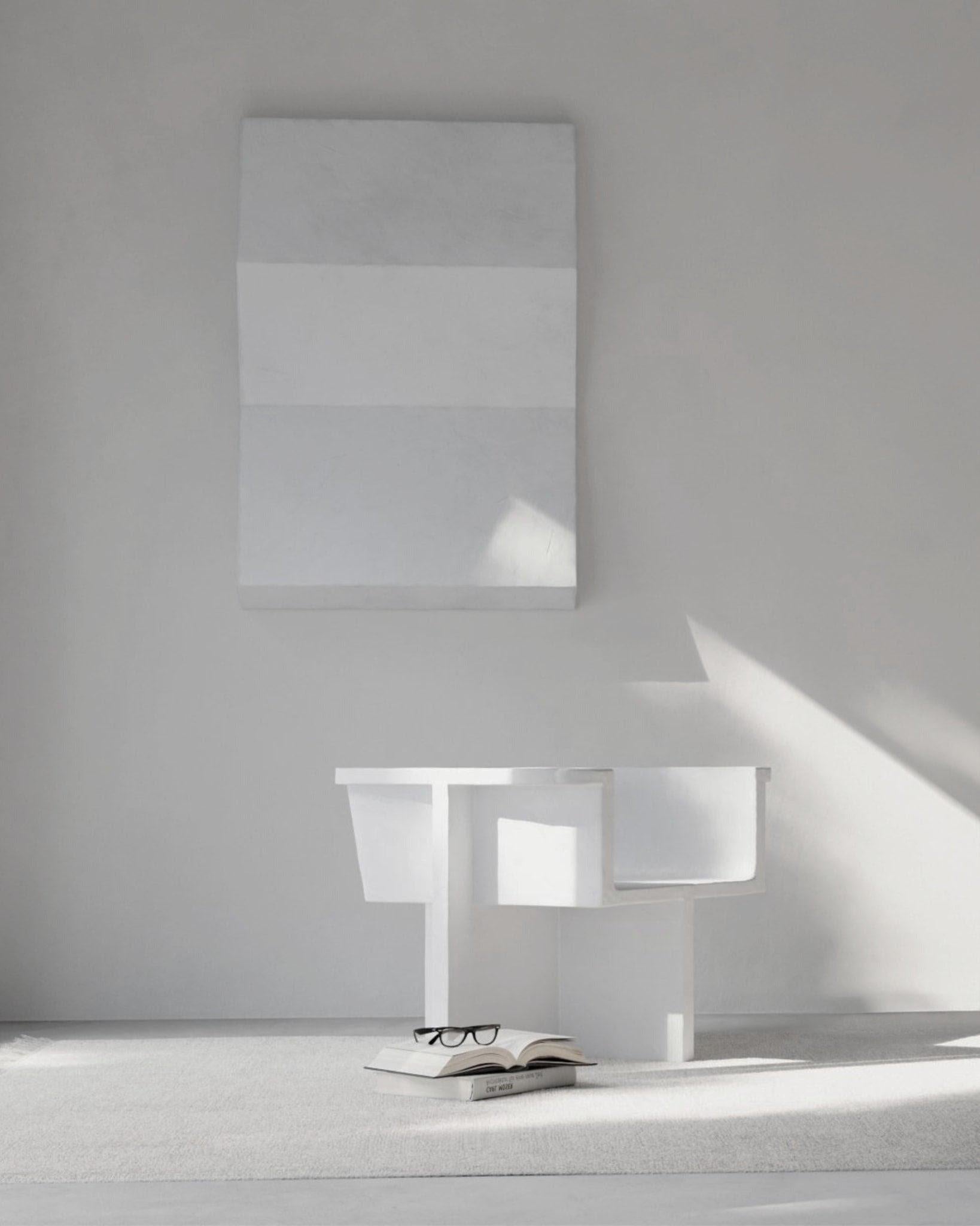 Pareja de Sillones Estilo Brutus, Contemporáneos, Blanco Hueso, Fibra de Hormigón. Siglo XXI y contemporáneo en venta