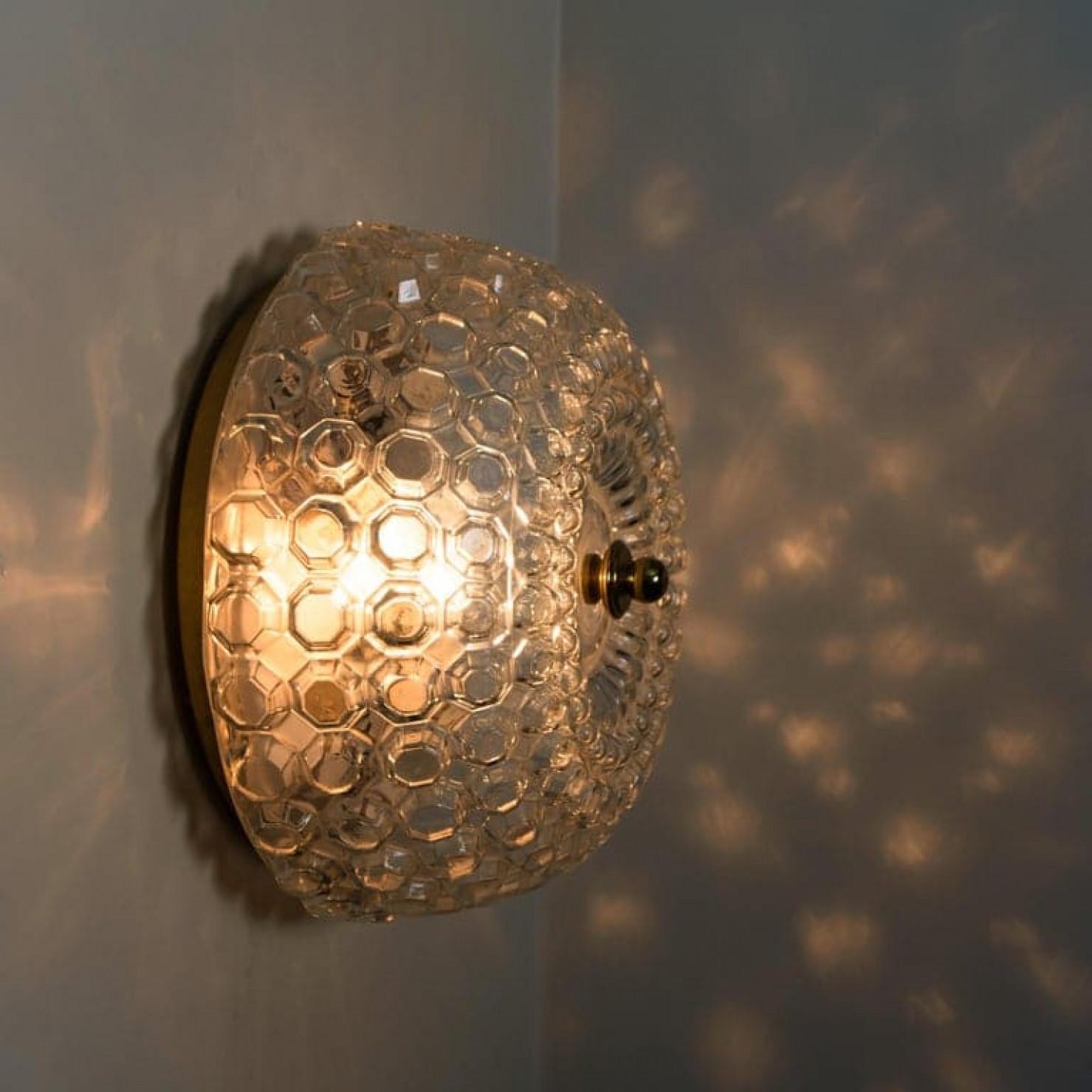 Pair of Bubble Flush Mounts/Wall Sconces by Limburg, 1960s For Sale 1