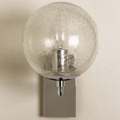 Pair Of Bubble Glass and Chrome Wall Lights by Doria Leuchten, 1960s