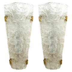 Pair of Bubble Murano Glass Sconces or Wall Sconces , 1960s