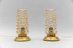 Pair of Bubble Glass Table Lamps by Helena Tynell, 1960s
