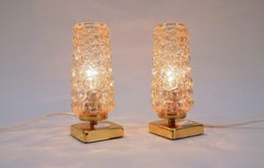 Pair of Bubble Glass Table Lamps by Helena Tynell, 1960s, Limburg