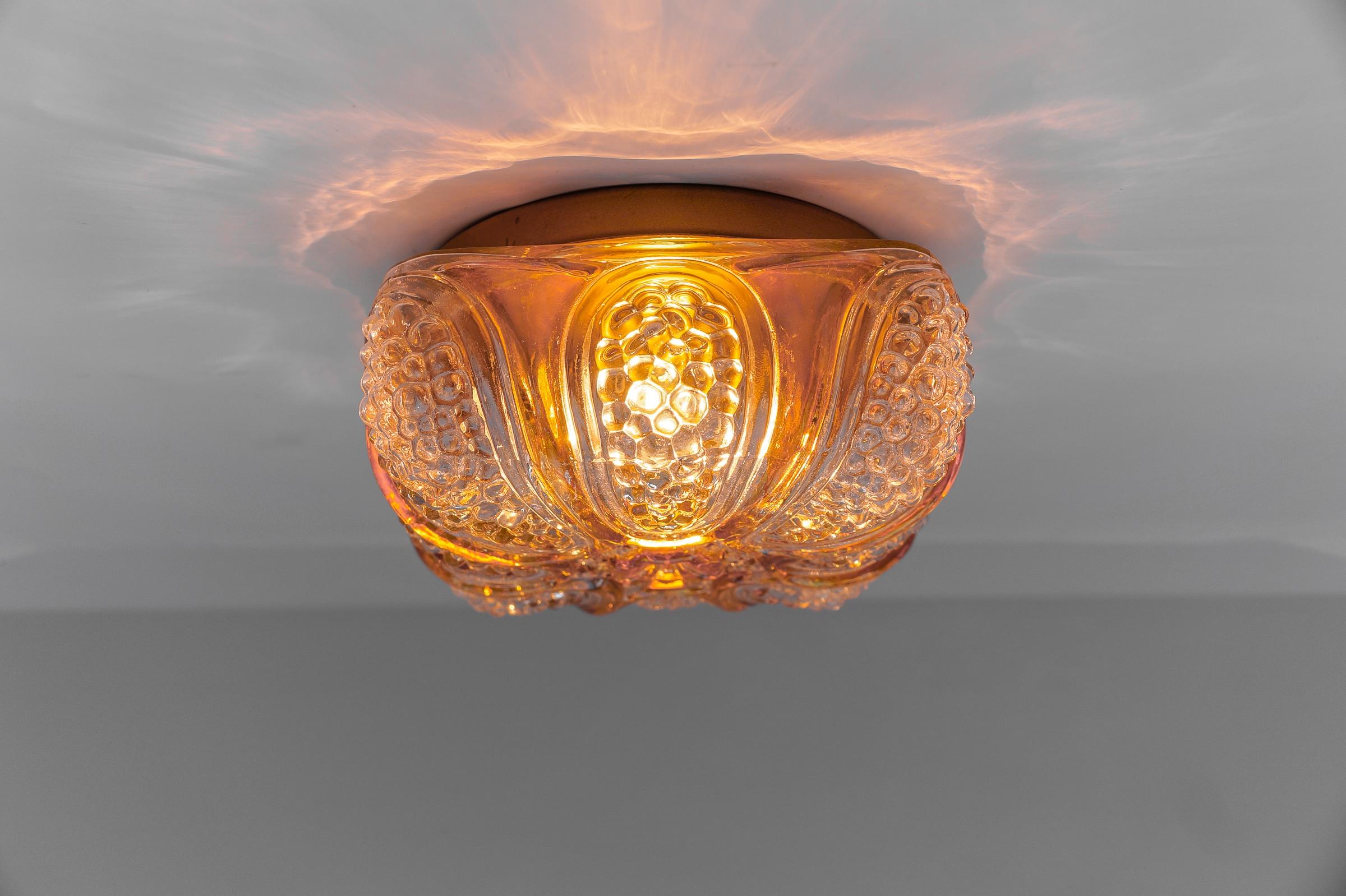 Pair of Bubble Glass Wall Lamps or Flush Mounts, 1960s Limburg For Sale 3