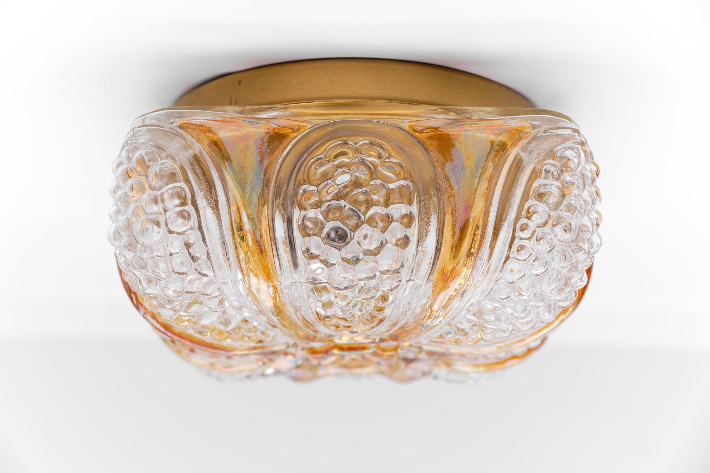 Pair of Bubble Glass Wall Lamps or Flush Mounts, 1960s Limburg For Sale 6