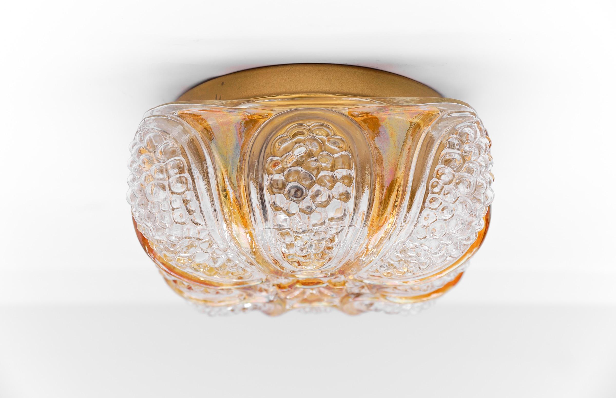 Pair of Bubble Glass Wall Lamps or Flush Mounts, 1960s Limburg For Sale 7