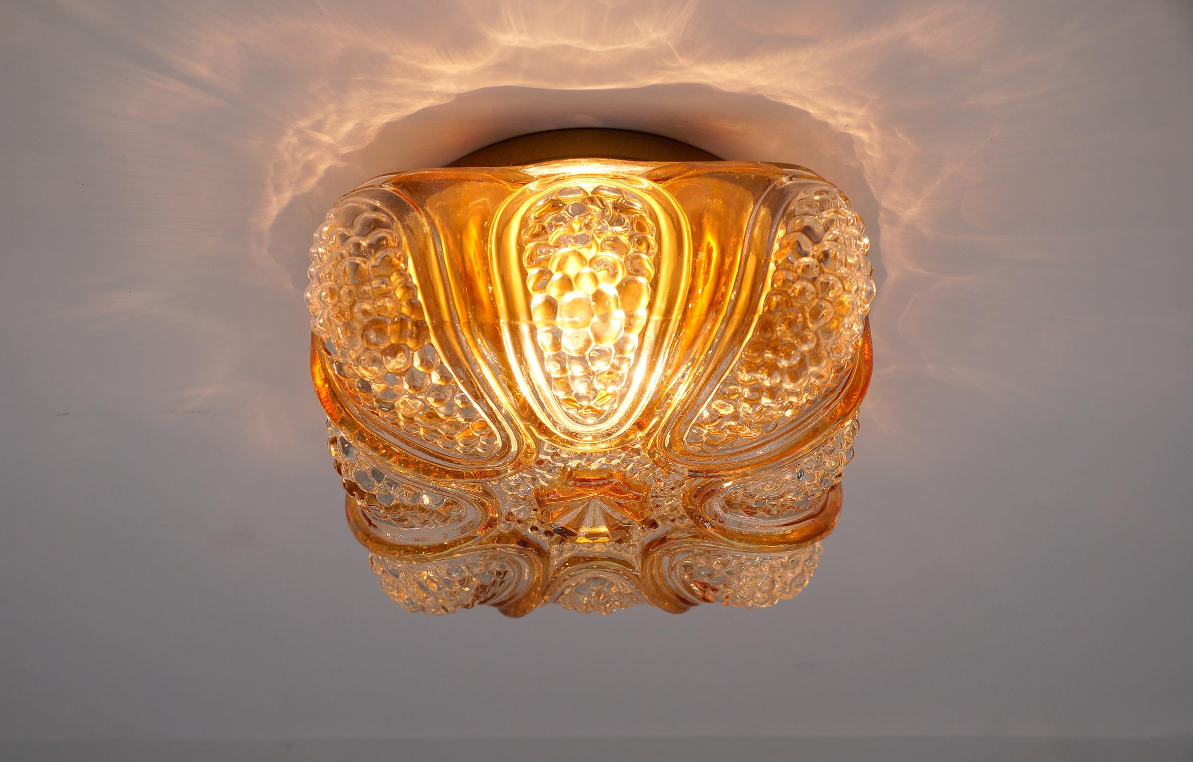 Pair of Bubble Glass Wall Lamps or Flush Mounts, 1960s Limburg For Sale 1