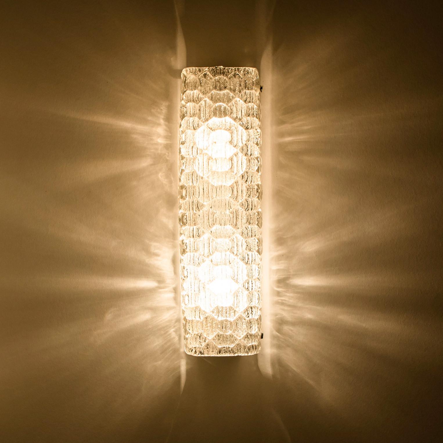 Pair of  Bubble Glass Wall Light Fixtures, Germany, 1960s For Sale 3