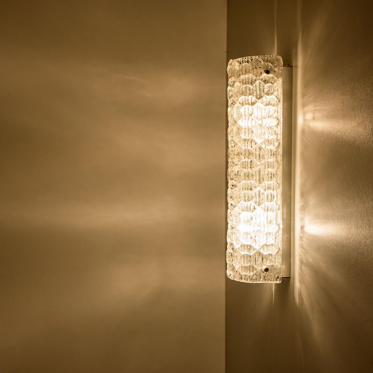 Pair of  Bubble Glass Wall Light Fixtures, Germany, 1960s For Sale 4