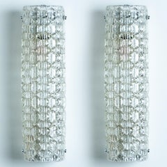 Pair of  Bubble Glass Wall Light Fixtures, Germany, 1960s