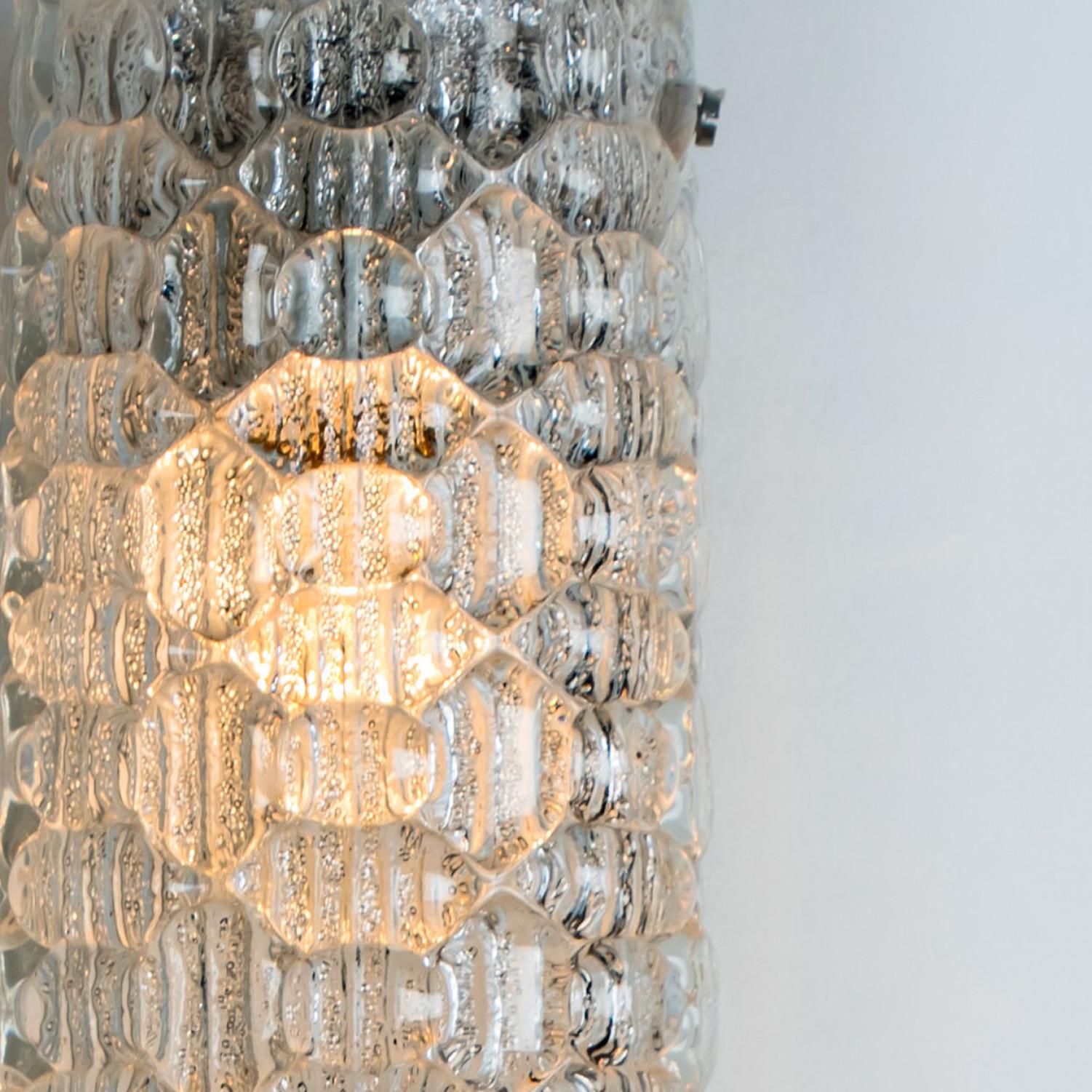 Mid-20th Century Pair of  Bubble Glass Wall Light Fixtures, Germany, 1960s For Sale