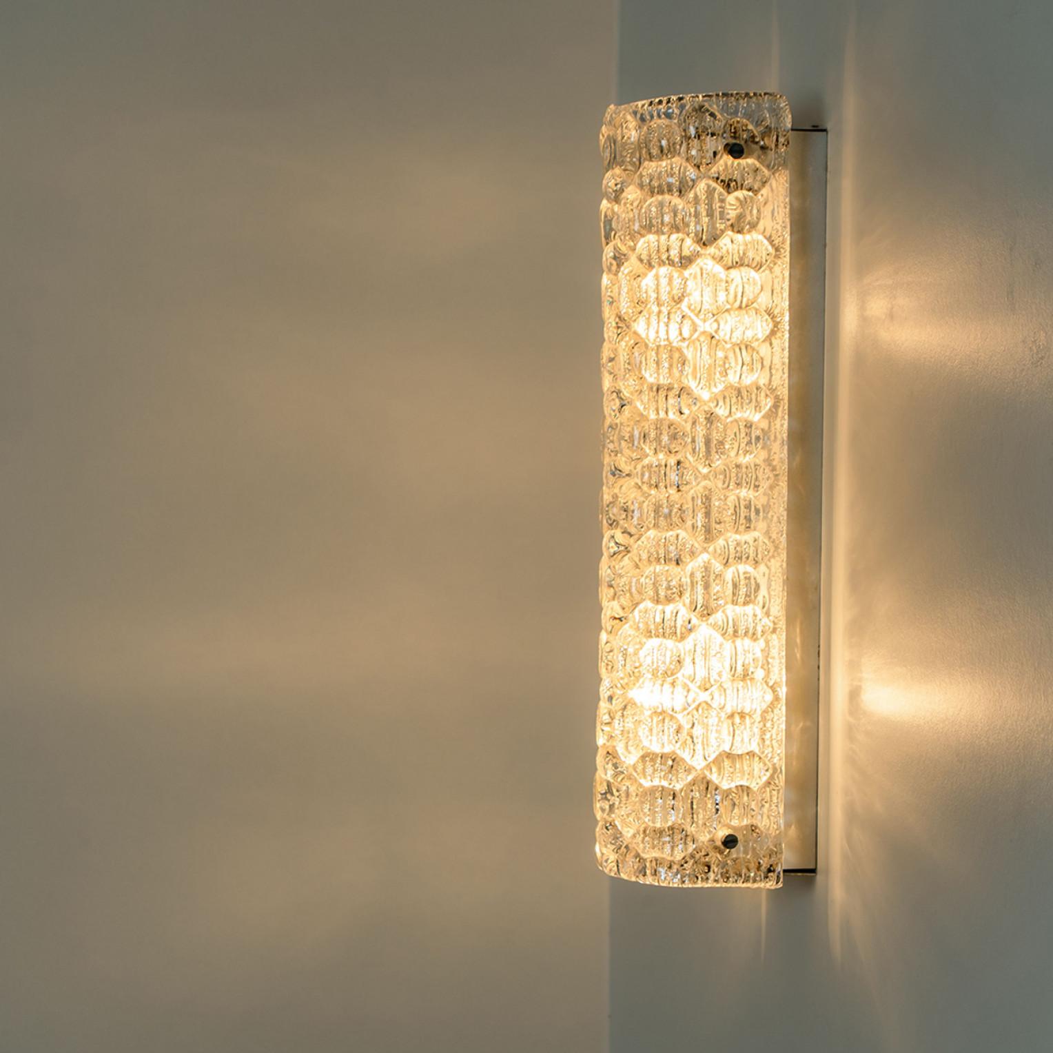 Pair of  Bubble Glass Wall Light Fixtures, Germany, 1960s For Sale 1