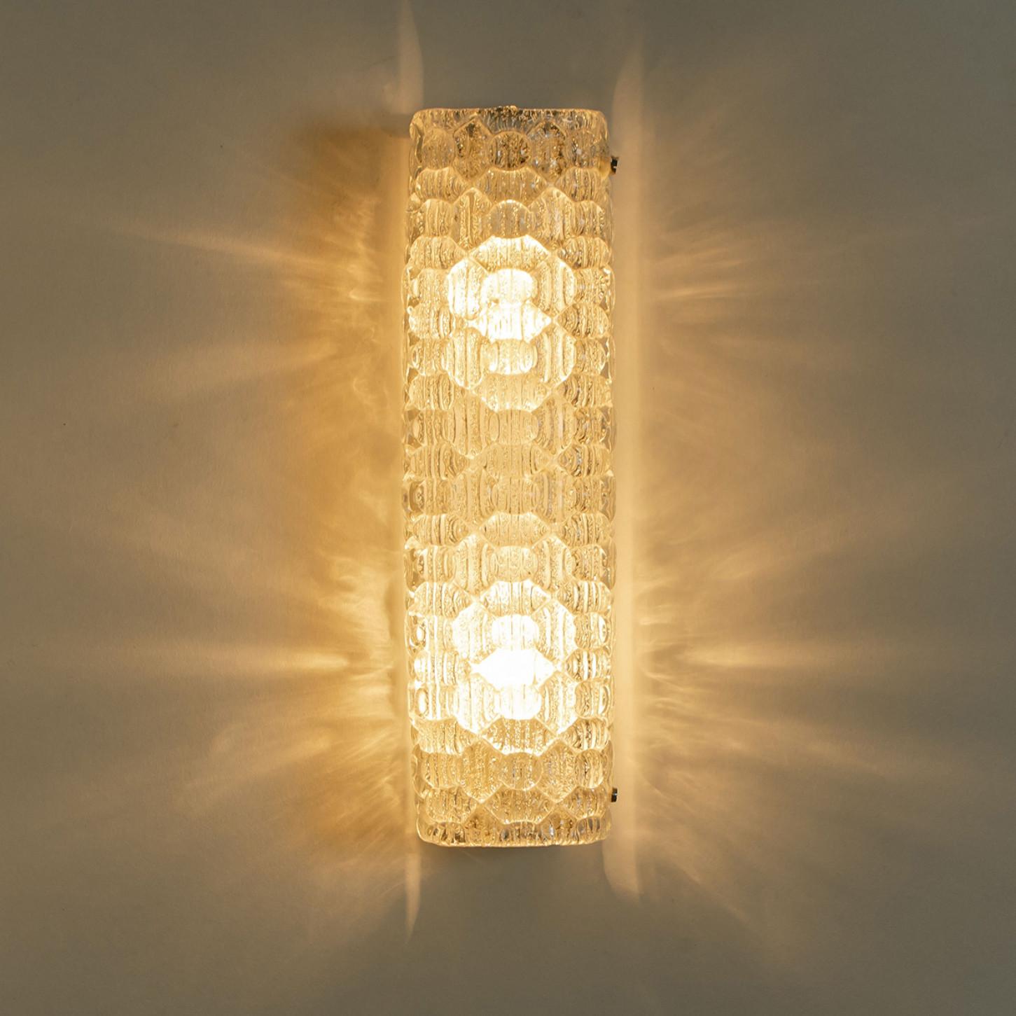 Pair of  Bubble Glass Wall Light Fixtures, Germany, 1960s For Sale 2