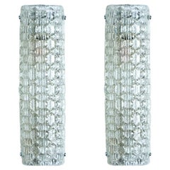 Vintage Pair of  Bubble Glass Wall Light Fixtures, Germany, 1960s