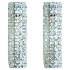 Used Pair of  Bubble Glass Wall Light Fixtures, Germany, 1960s