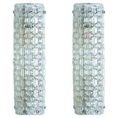 Pair of  Bubble Glass Wall Light Fixtures, Germany, 1960s