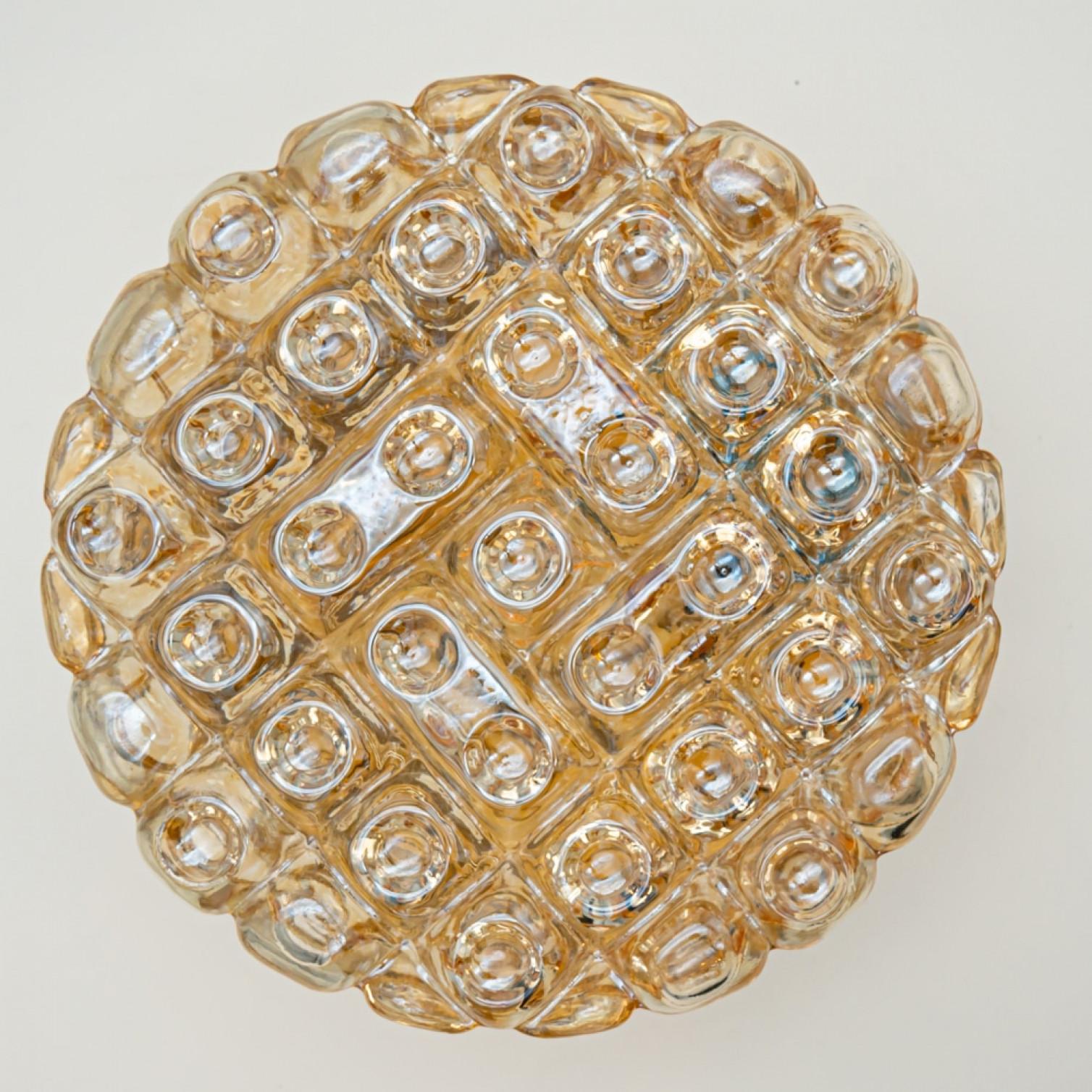 Paire d'appliques/appliques en verre bullé par Tynell, 1960 en vente 4