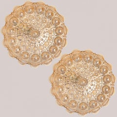 Pair of Bubble Glass Wall Lights/Flush mounts by Tynell, 1960