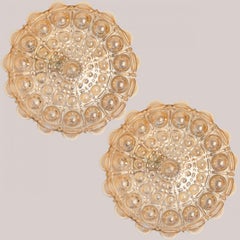 Pair of Bubble Glass Wall Lights/Flush mounts by Tynell, 1960