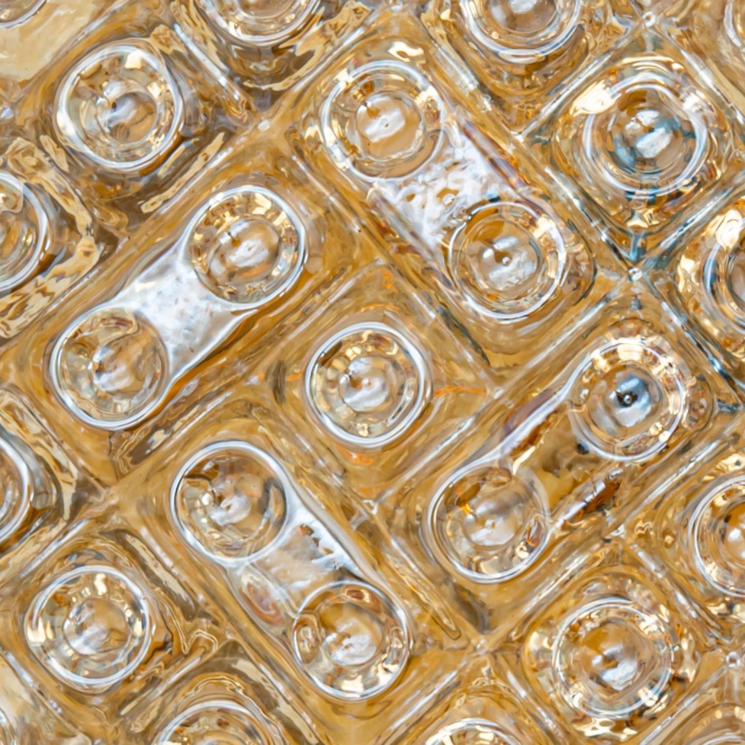 Mid-Century Modern Paire d'appliques/appliques en verre bullé par Tynell, 1960 en vente