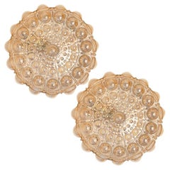 Pair of Bubble Glass Wall Lights/Flush mounts by Tynell, 1960