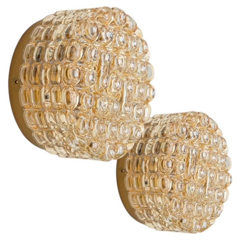 Pair of Bubble Glass Wall Lights/Flush mounts by Tynell, 1960
