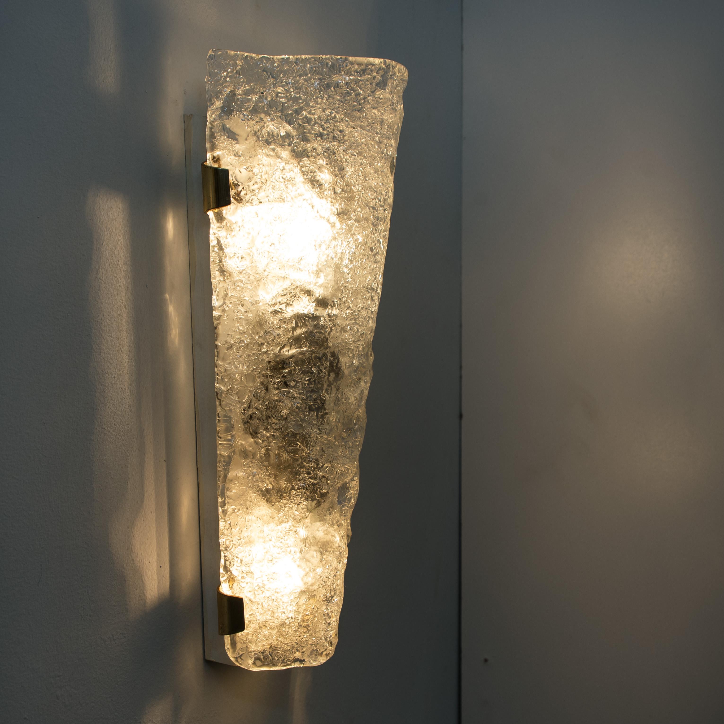 20th Century Pair of Bubble Murano Glass Sconces or Wall Sconces, 1960s