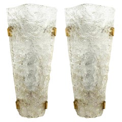 Pair of Bubble Murano Glass Sconces or Wall Sconces, 1960s