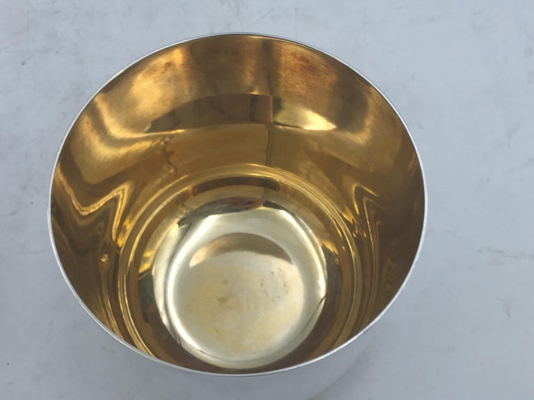 Pair of Buccellati Gilt Sterling Silver Cups In Good Condition For Sale In New York, NY