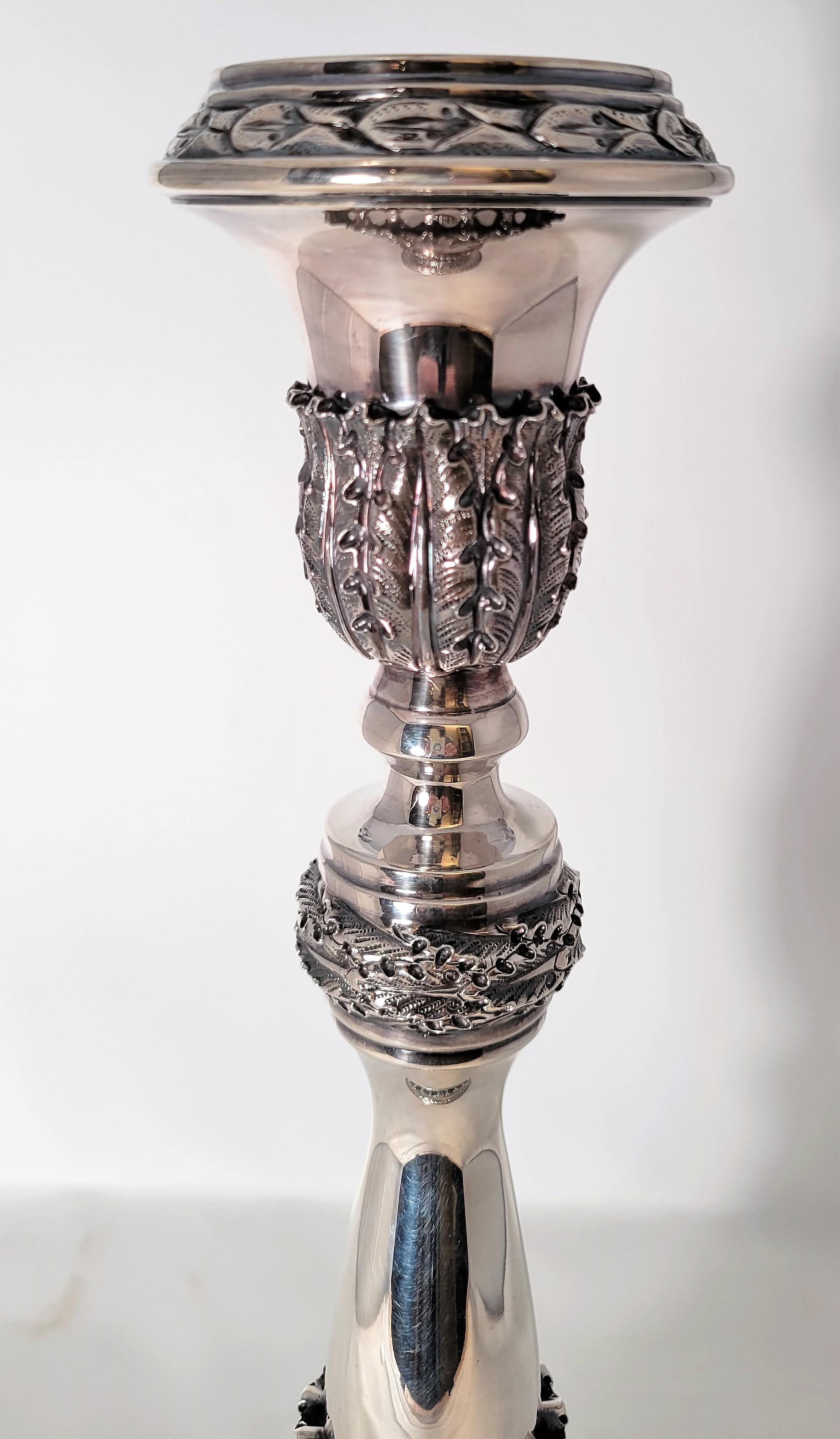 Pair of Buccellati Silver Candlesticks In Good Condition In New Orleans, LA