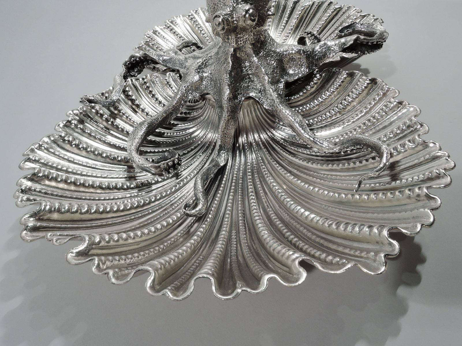 silver octopus ornament